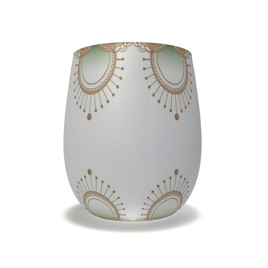 Monaco Crystal Water Glass - Delicate Gold Accents - Handmade Drinkware