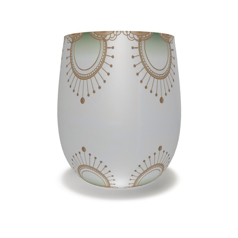 Monaco Crystal Water Glass - Delicate Gold Accents - Handmade Drinkware