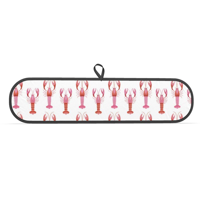 Pink Lobster Oven Gloves Set - Beach House Cooking Essentials
