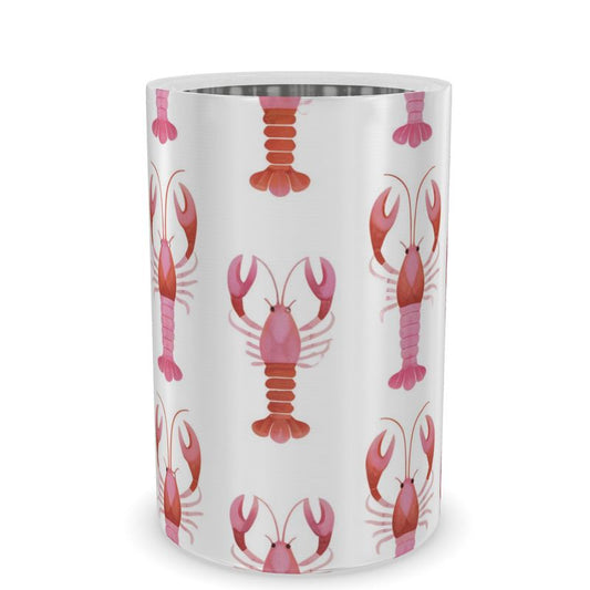 Cute Pink Lobster Wine Chiller - Coastal Decor for Seafood Lovers