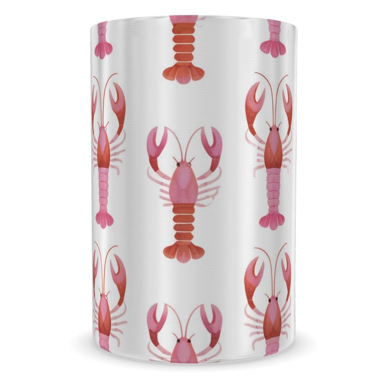 Cute Pink Lobster Wine Chiller - Coastal Decor for Seafood Lovers