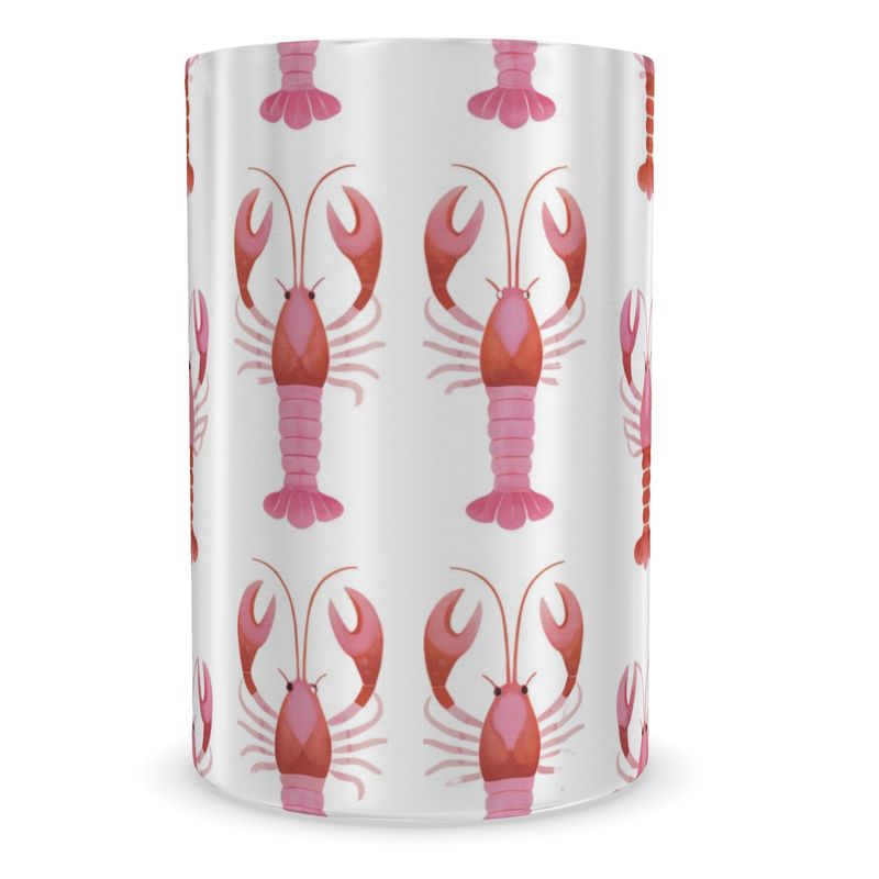 Cute Pink Lobster Wine Chiller - Coastal Decor for Seafood Lovers