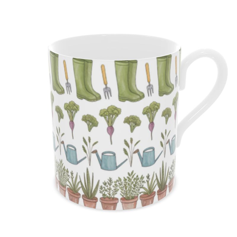 Gardeners Mug in Fine Bone China - One-of-a-Kind Gardening Gift