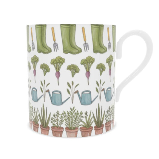 Gardeners Mug in Fine Bone China - One-of-a-Kind Gardening Gift