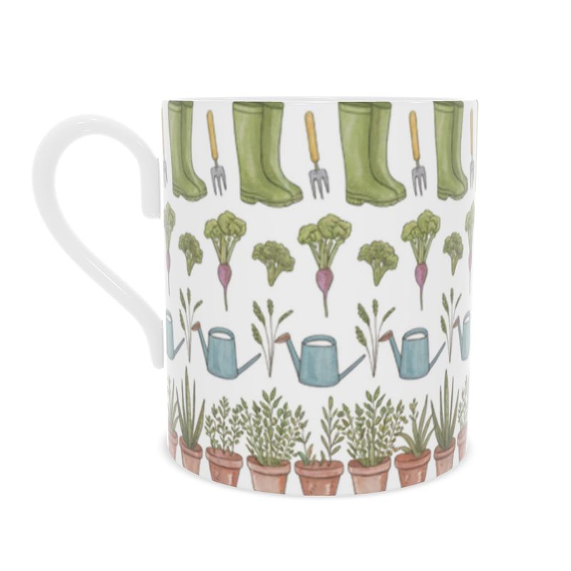 Gardeners Mug in Fine Bone China - One-of-a-Kind Gardening Gift