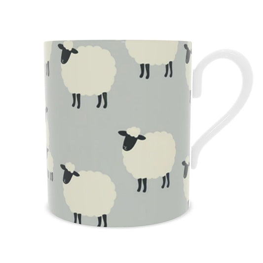 Cute Sheep Pattern Cup - Elegant Bone China Tea Mug