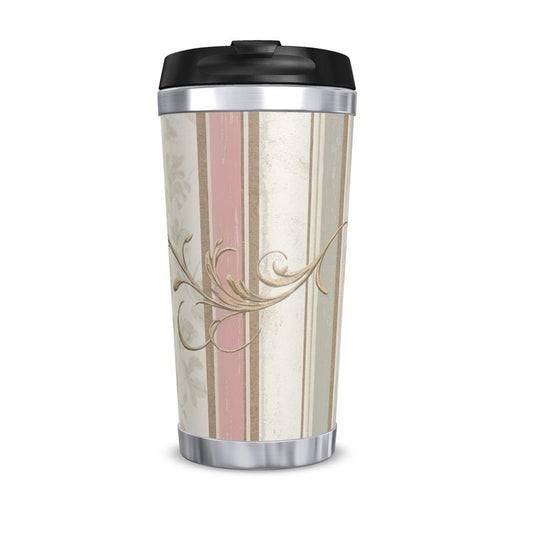 Pastel Pink Travel Mug - Handcrafted Luxury Designer Cup