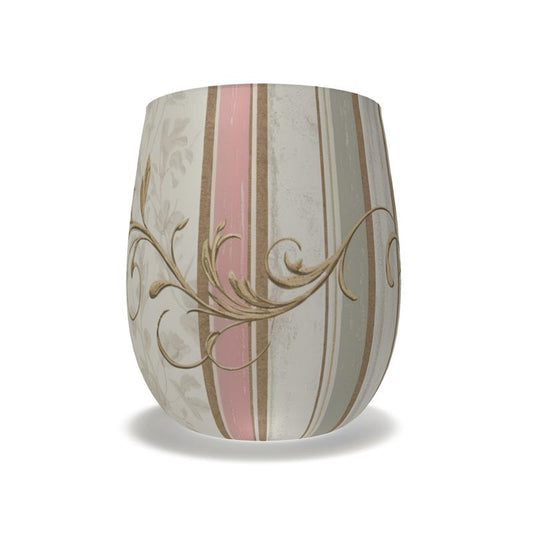 Luxury Crystal Water Glass in Pink Pastels - Designer Decor