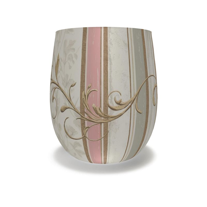 Luxury Crystal Water Glass in Pink Pastels - Designer Decor