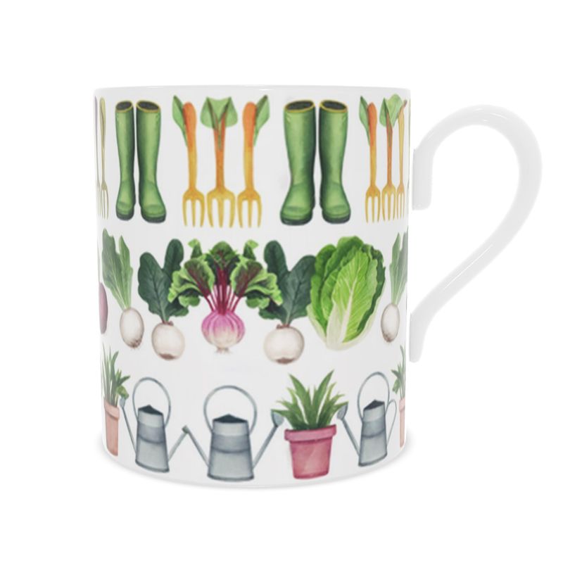 Vintage Gardeners Potting Shed Fine Bone China Mug - Floral Tea Cup