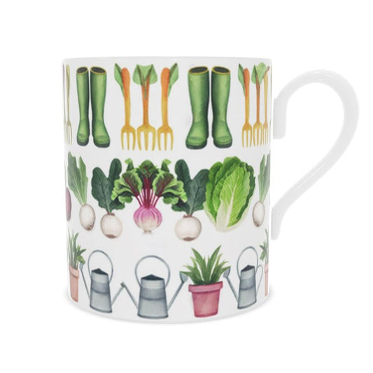 Vintage Gardeners Potting Shed Fine Bone China Mug - Floral Tea Cup