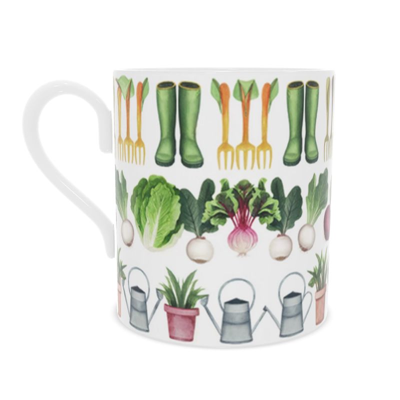 Vintage Gardeners Potting Shed Fine Bone China Mug - Floral Tea Cup