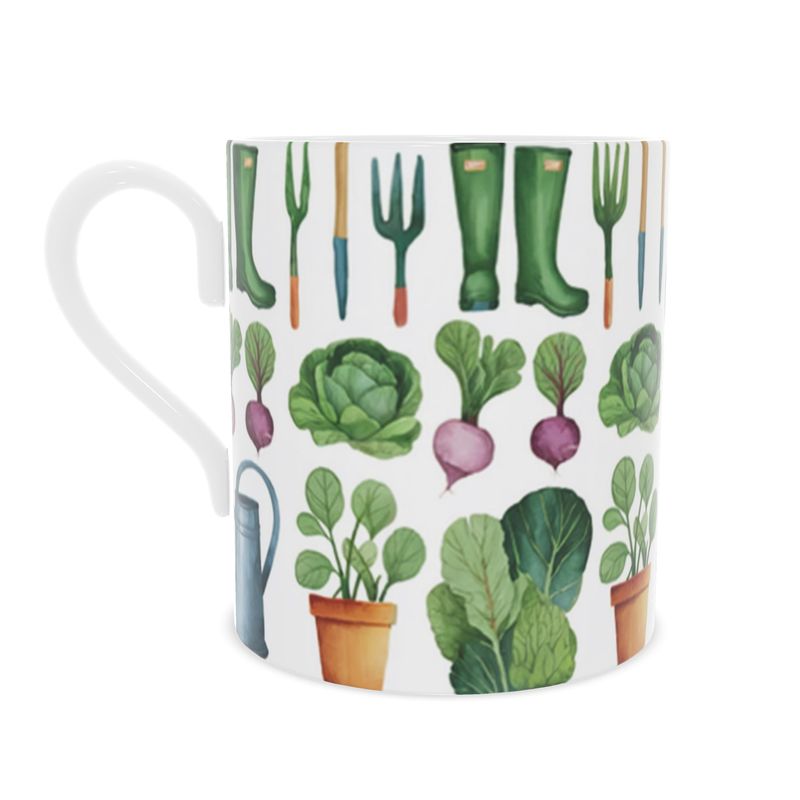 Vintage Style Garden Lover's Mug, Fine Bone China Gift