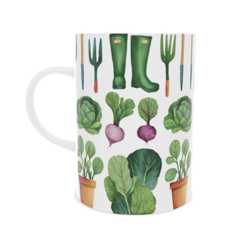Vintage Style Garden Lover's Mug, Fine Bone China Gift