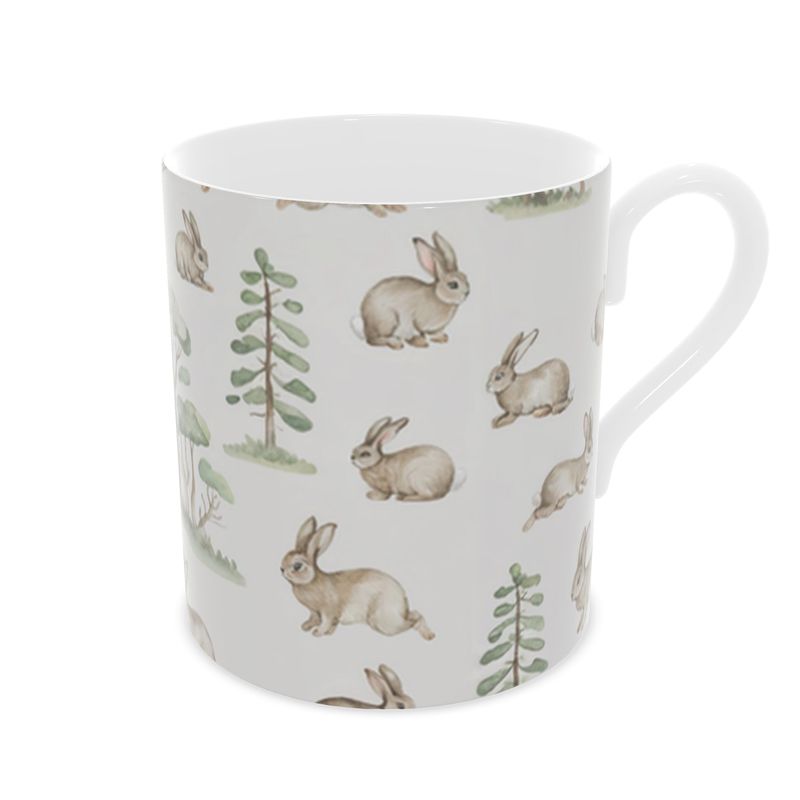 Whimsical Rabbit  Bone China Mug - Country Style