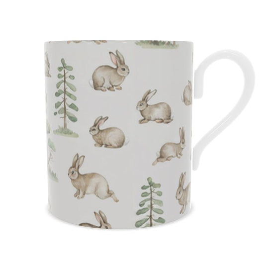 Whimsical Rabbit  Bone China Mug - Country Style