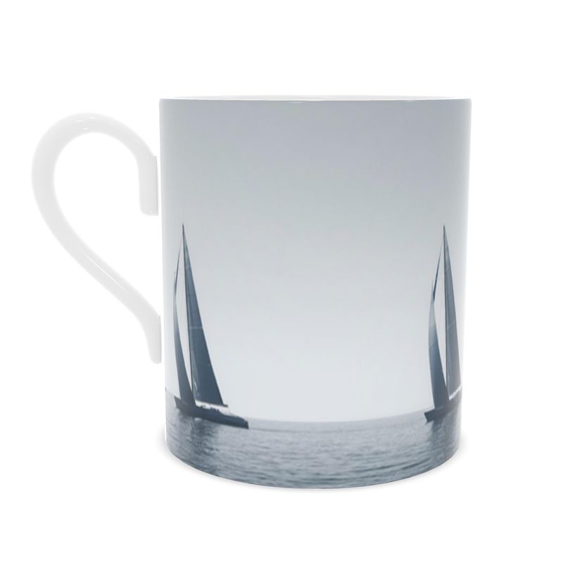 Ocean Adventure Mug - Sailing Yachts Design on Fine Bone China