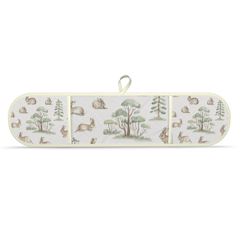 Cute Bunny Print Double Oven Gloves Farmhouse Kitchen