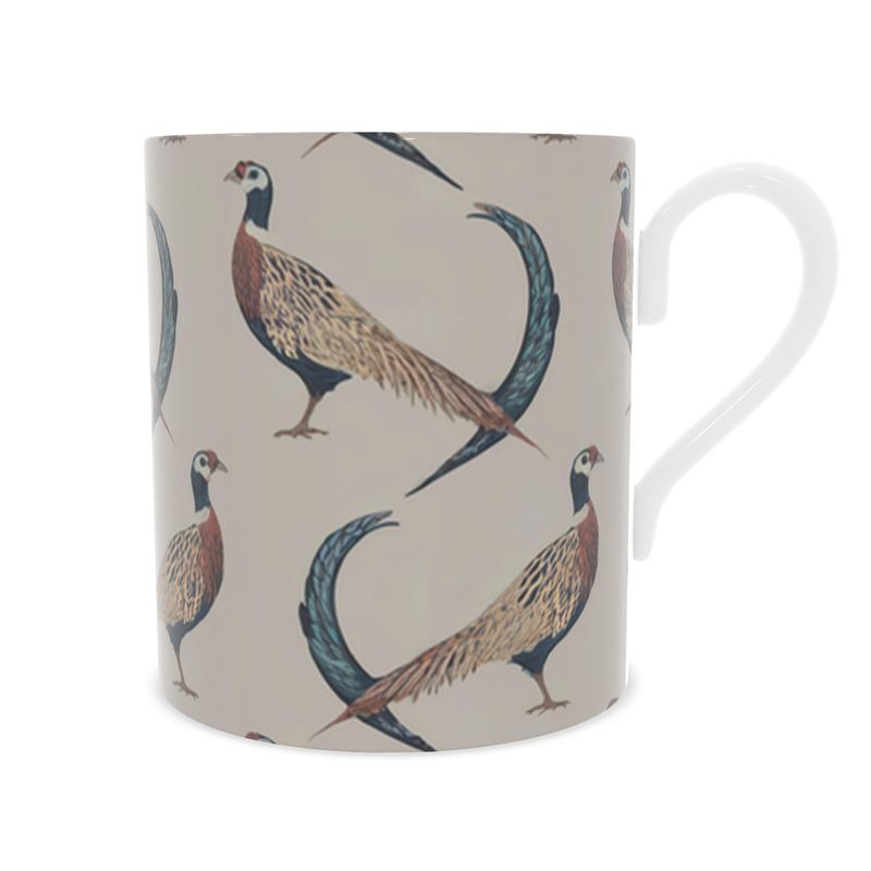 Elegant Country Pheasant Coffee Mug - Fine Bone China Drinkware