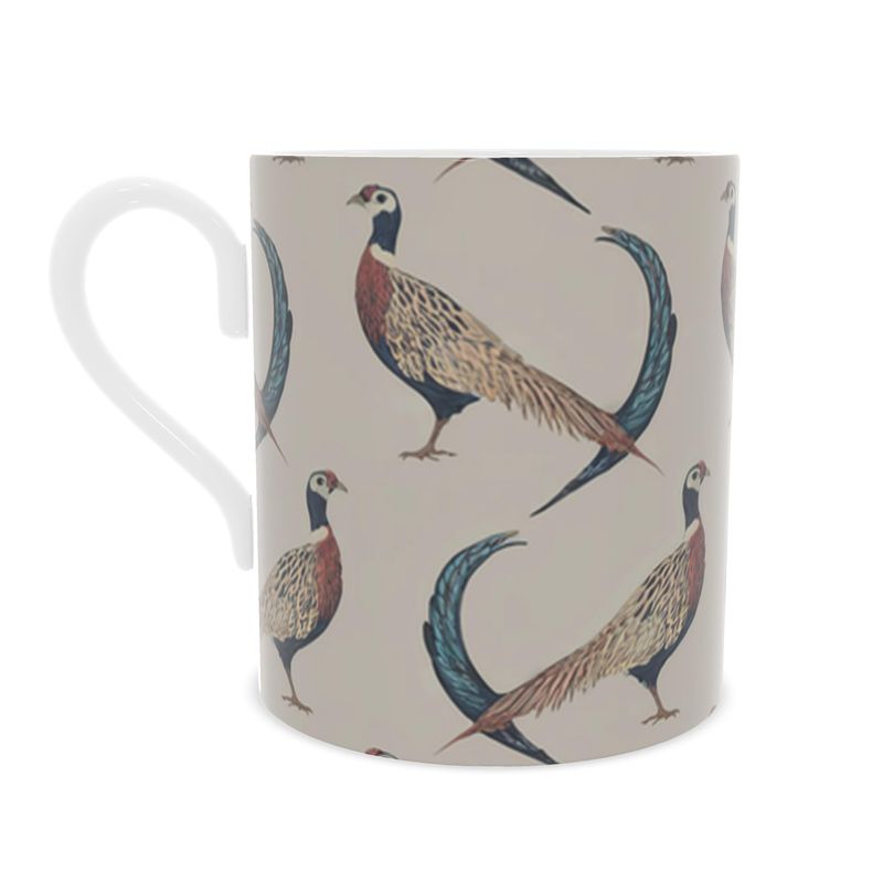 Elegant Country Pheasant Coffee Mug - Fine Bone China Drinkware