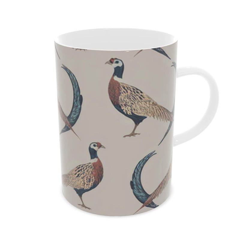 Elegant Country Pheasant Coffee Mug - Fine Bone China Drinkware