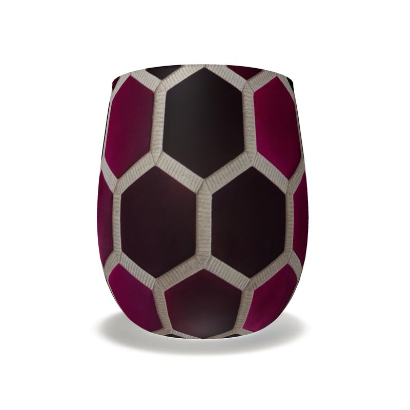 Monaco Burgundy Velvet Crystal Water Glass - Handmade Luxury Drinkware