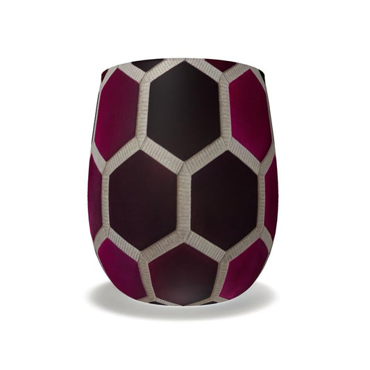 Monaco Burgundy Velvet Crystal Water Glass - Handmade Luxury Drinkware