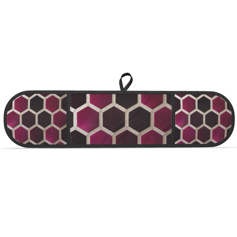 Plush Monaco Burgundy Double Oven Glove - Chef Essential