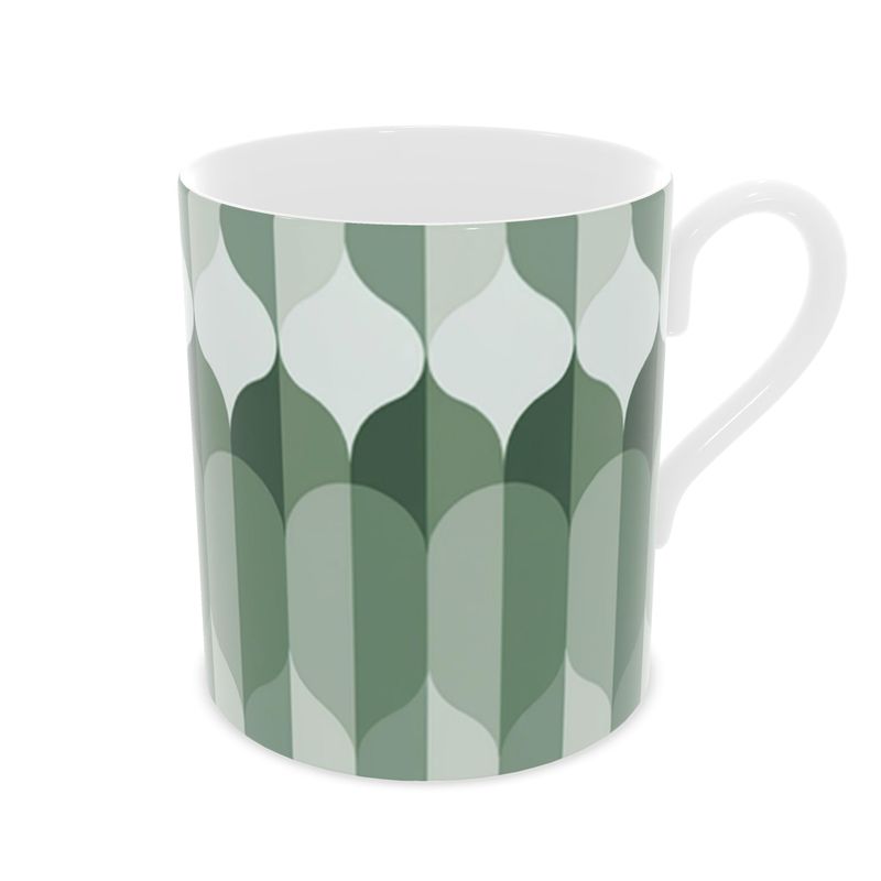Luxurious Green Monaco Mug - Fine Bone China Designer Cup