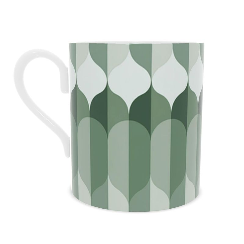 Luxurious Green Monaco Mug - Fine Bone China Designer Cup