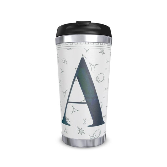 Monogrammed Letter "A" Travel Cup