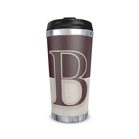 Personalized B Letter Travel Mug - Custom Name Initial Coffee Cup