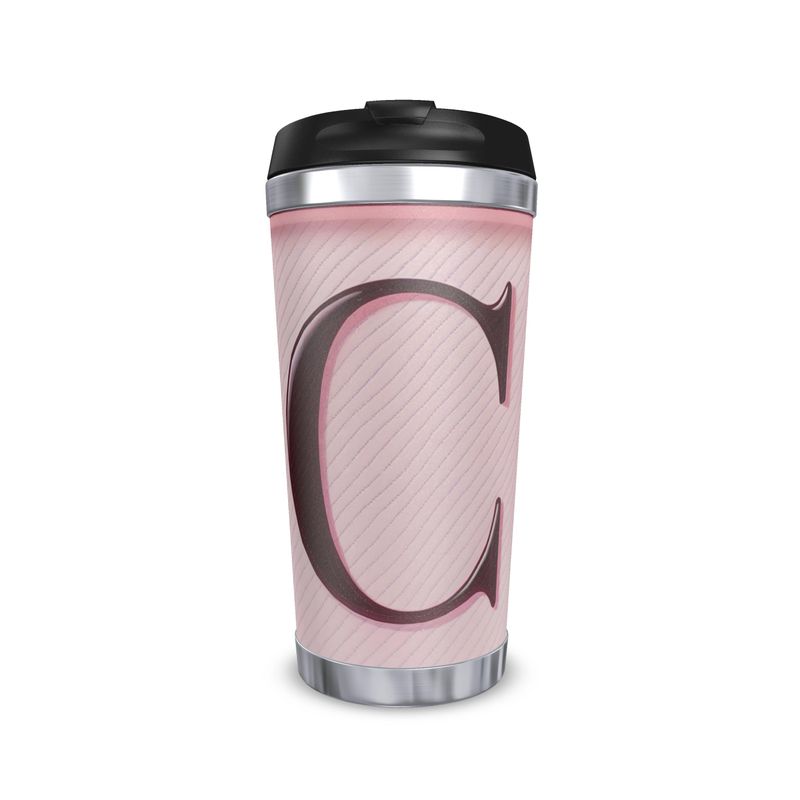 Stylish C Monogram Coffee Mug - Personalised Travel Cup