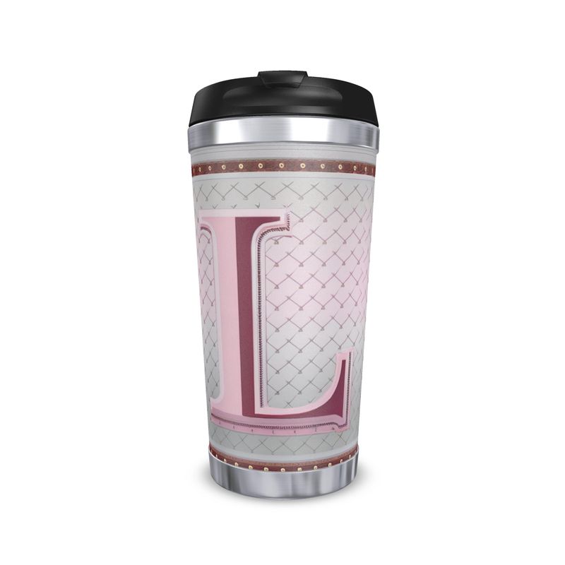 Alphabet Letter 'L' Travel Mug - Monogrammed Cup for Tea or Coffee