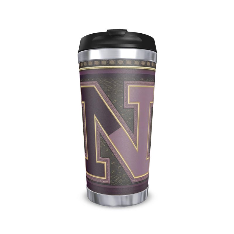 Letter N Travel Mug - Custom Alphabet Initial Monogrammed Coffee Tumbler