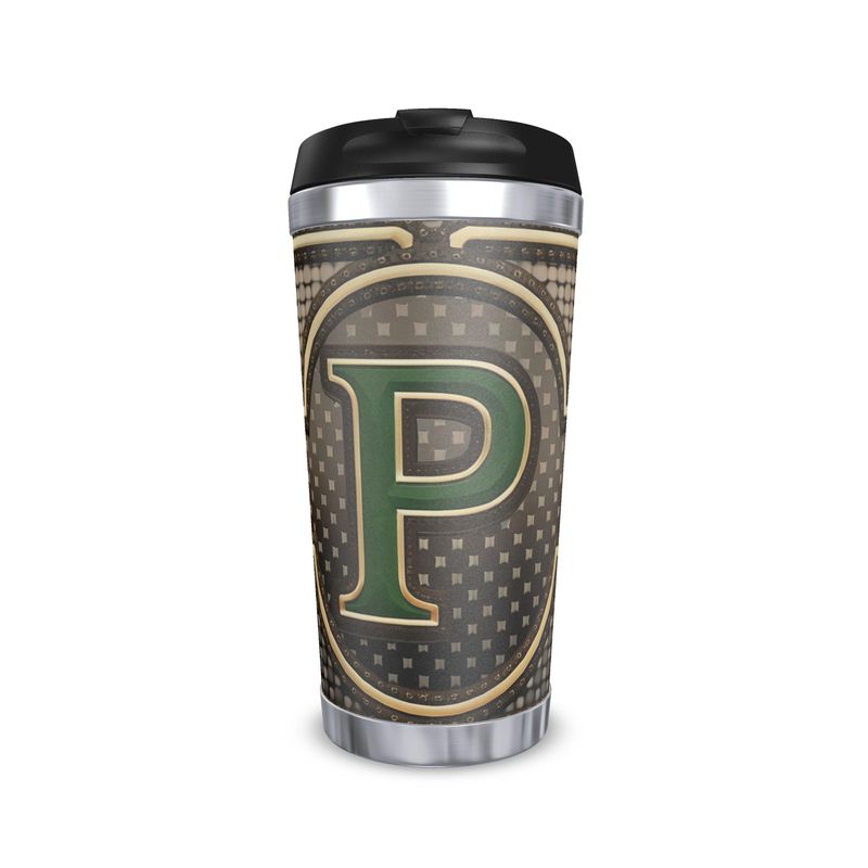 Personaliesd Monogram P Travel Mug - Custom Initial Coffee Cup