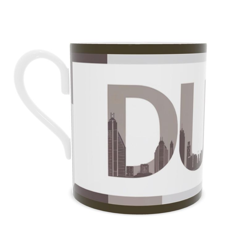 Vintage Dubai Cityscape Mug - Fine Bone China Tea Cup