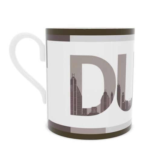 Vintage Dubai Cityscape Mug - Fine Bone China Tea Cup