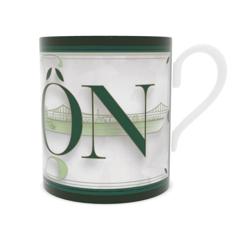Lisbon Landmarks Fine Bone China Mug - Travel Lover's Cup