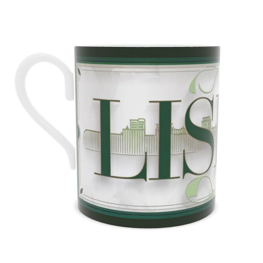 Lisbon Landmarks Fine Bone China Mug - Travel Lover's Cup