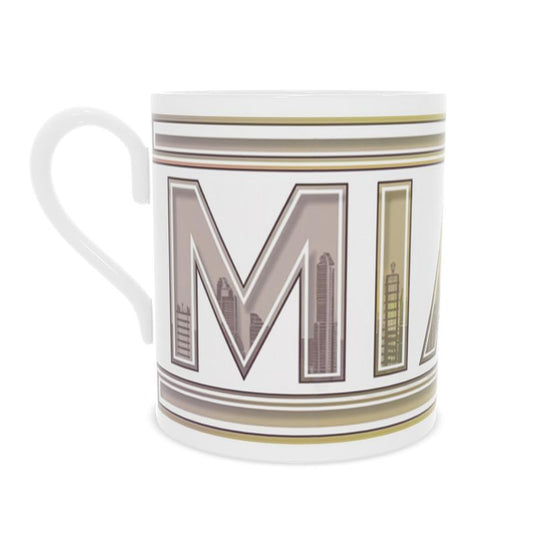 Vintage Style Miami Mug - Collectible Fine Bone China Gift