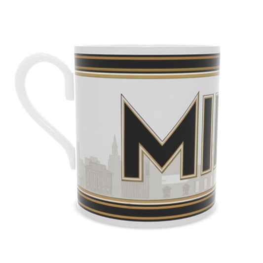 Italy Travel Gift - Destination Milan Fine Bone China Tea Mug