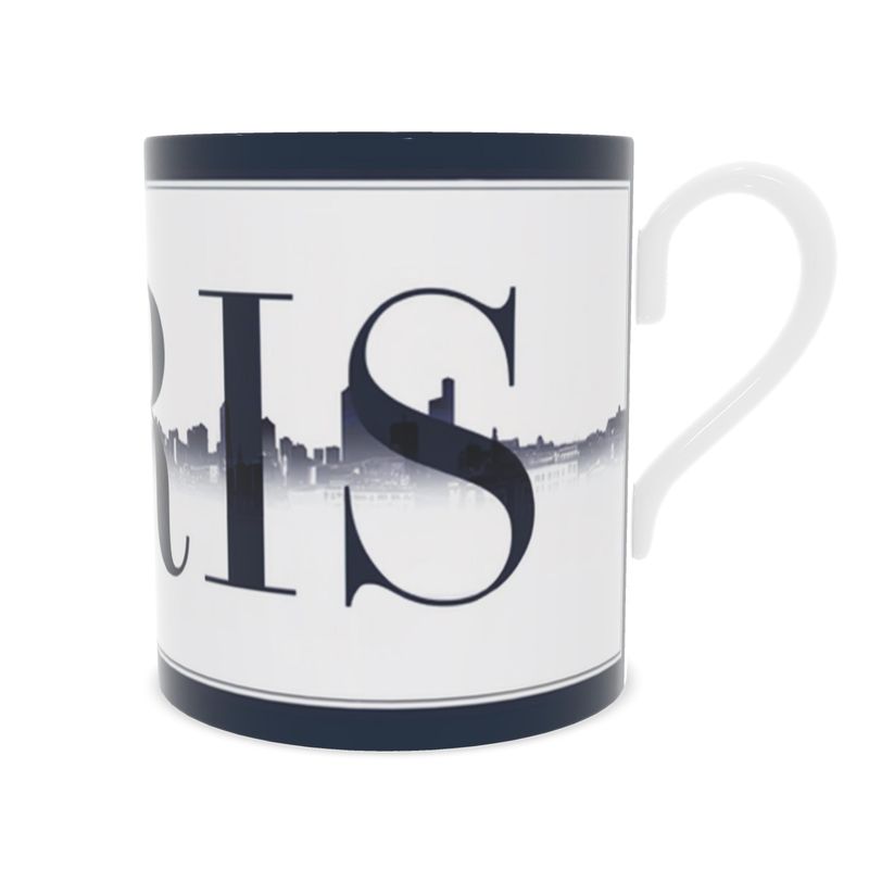 Vintage Style Mug with Parisian Charm - Fine Bone China
