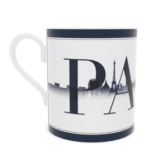 Vintage Style Mug with Parisian Charm - Fine Bone China