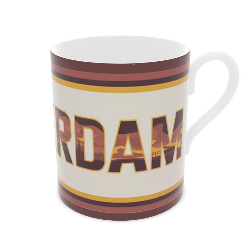 Amsterdam Inspired Mug - Fine Bone China Travel Cup