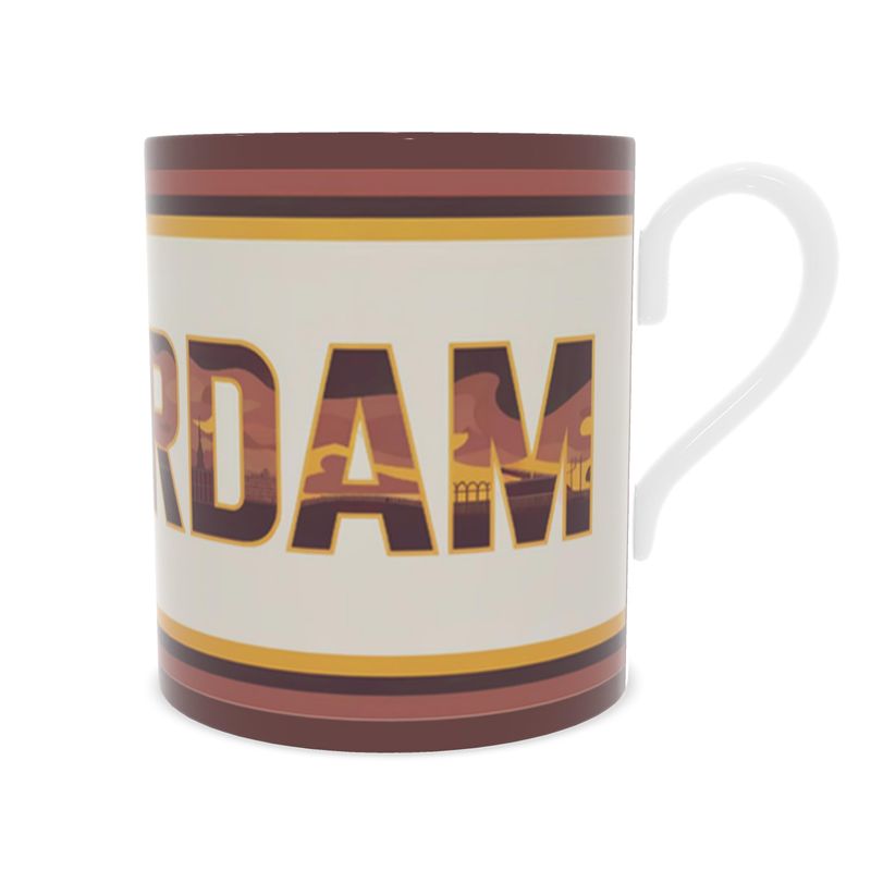 Amsterdam Inspired Mug - Fine Bone China Travel Cup