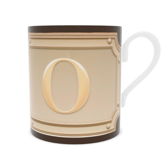 Elegant Alphabet 'O' Bone China Mug - Monogrammed Gift