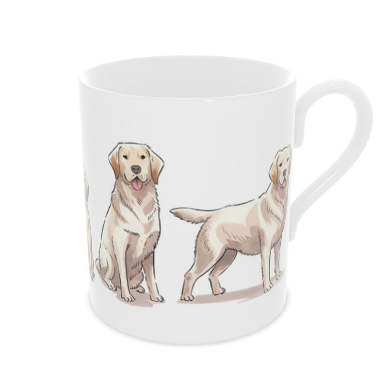 Golden Labrador Mug - Fine Bone China Cup for Dog Lovers
