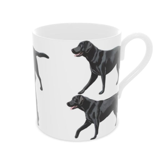 Labrador Lover Gift - Black Labrador Bone China Mug