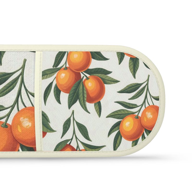 Citrus Oranges Double Oven Mitts for Mediterranean Kitchen